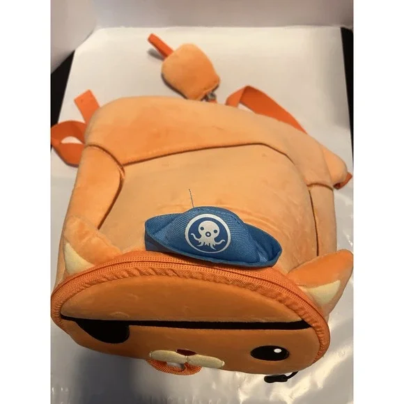NEW KWAZII Plush Pirate daredevil Cat Backpack Face Orange Octonauts Adjustable - Picture 2 of 4